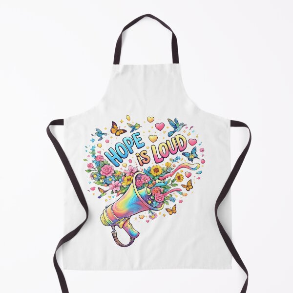 Item preview, Hope Is Loud - Rainbow Pride Megaphone Floral Art designed and sold by DesignsCreative.