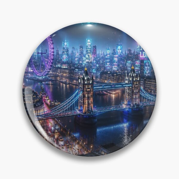 Item preview,  London 2150 | Cyberpunk Thames | Futuristic Skyline designed and sold by NSAstore.