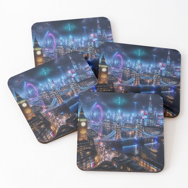 Item preview,  London 2150 | Cyberpunk Thames | Futuristic Skyline designed and sold by NSAstore.