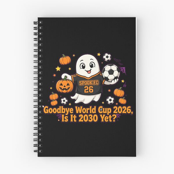 Item preview, Goodbye World Cup 2026 Is It 2030 Yet Funny Halloween Ghost Soccer designed and sold by positivitymed.