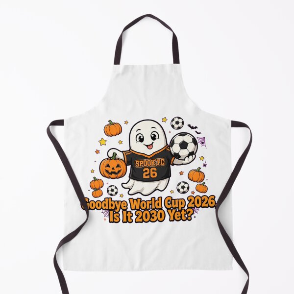 Item preview, Goodbye World Cup 2026 Is It 2030 Yet Funny Halloween Ghost Soccer designed and sold by positivitymed.