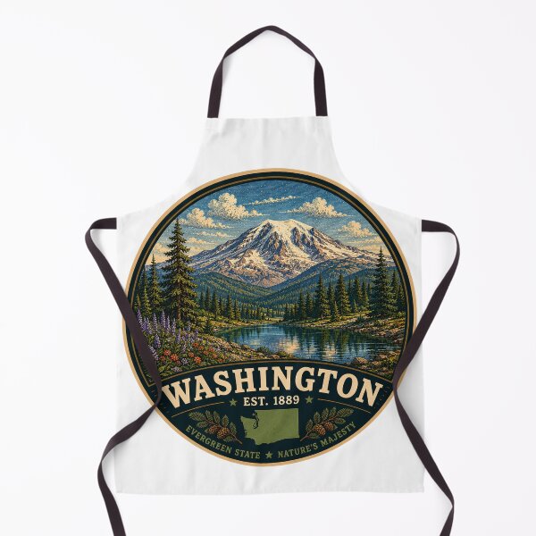 Item preview, Washington Retro State Badge – Vintage Travel Graphic designed and sold by Mac Sketches.