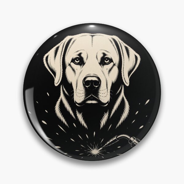 Item preview, Labrador Retriever Welder – Welding Dog Vintage Line Art designed and sold by RusticMeadow.