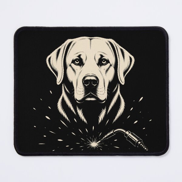 Item preview, Labrador Retriever Welder – Welding Dog Vintage Line Art designed and sold by RusticMeadow.