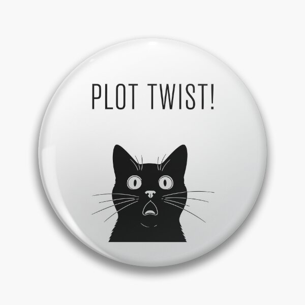 Item preview, Funny Black Cat Plot Twist Shocked Face Face Expression Humorous Kitty designed and sold by Amir Faysal.