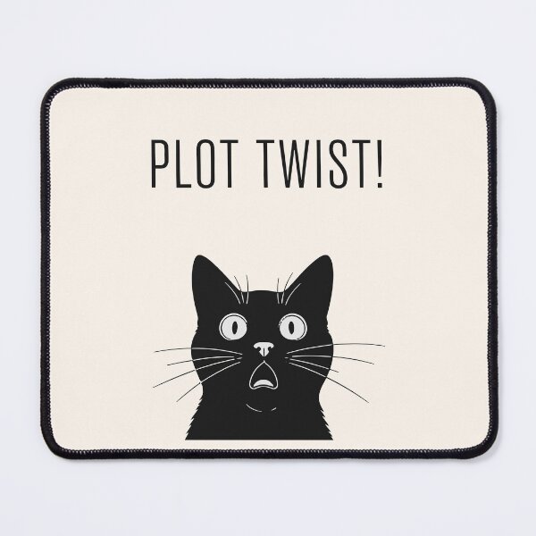 Item preview, Funny Black Cat Plot Twist Shocked Face Face Expression Humorous Kitty designed and sold by Amir Faysal.