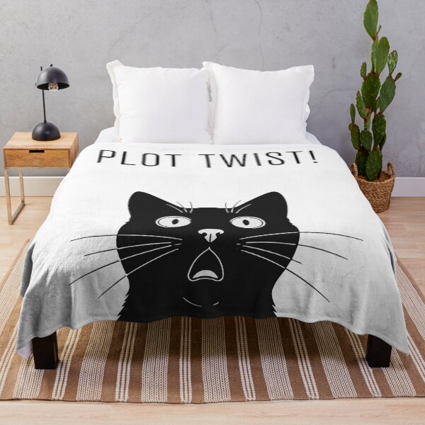 Item preview, Funny Black Cat Plot Twist Shocked Face Face Expression Humorous Kitty designed and sold by Amir Faysal.