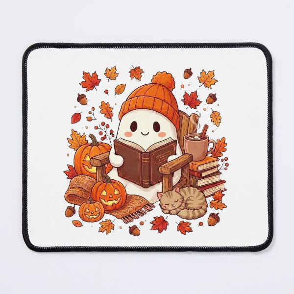 Item preview, Cozy Ghost Reading Books Coffee Spooky Halloween Book Lover Fall designed and sold by HalloweenGift.