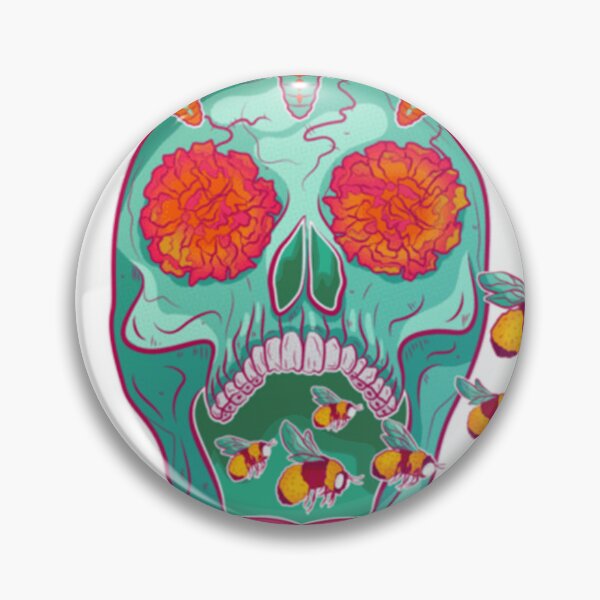 Item preview, Skull Flower Floral designed and sold by kentkaneArt.