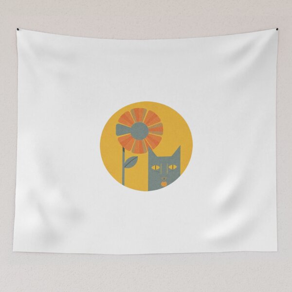 Item preview, Peekaboo Cat and Retro Flower designed and sold by mellow-koko.