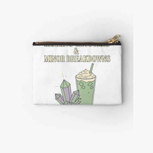 Item preview, "Healing Crystals & Minor Breakdowns" Funny Matcha Graphic - Spiritual Humor - Mental Health Meme Art designed and sold by BestChoiceService.