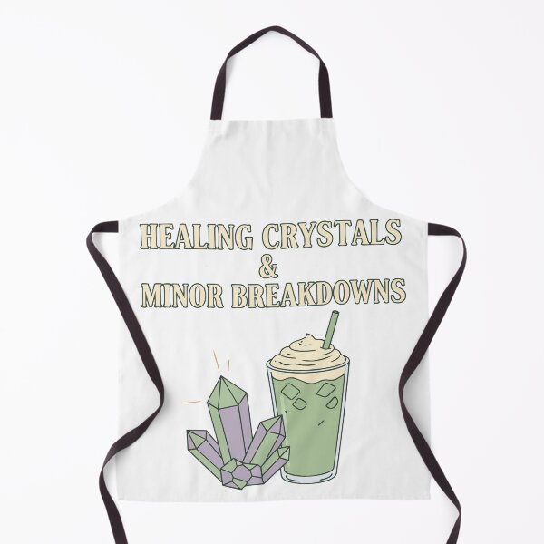 Item preview, "Healing Crystals & Minor Breakdowns" Funny Matcha Graphic - Spiritual Humor - Mental Health Meme Art designed and sold by BestChoiceService.