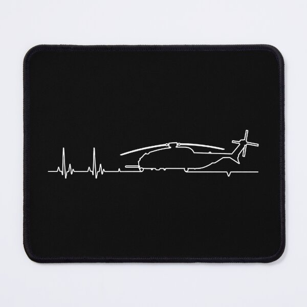 Item preview, Helicopter Heartbeat Pulse Line Art designed and sold by GiaoCalonas.
