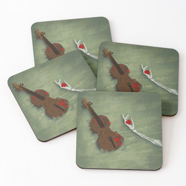 Item preview, Echo of the Last Melody | Violin Illustration with Red Orchids designed and sold by Astral-AL.