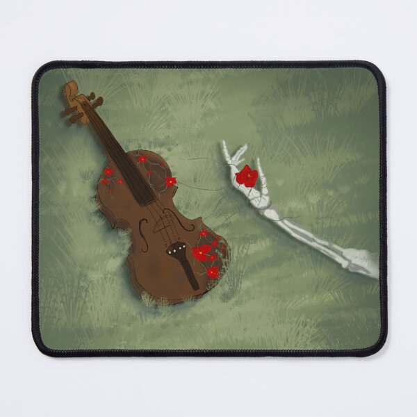 Item preview, Echo of the Last Melody | Violin Illustration with Red Orchids designed and sold by Astral-AL.