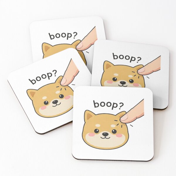 Item preview, Boop My Shiba – Cute Cartoon Dog Face Illustration with Kawaii Animal Style designed and sold by Charonde.