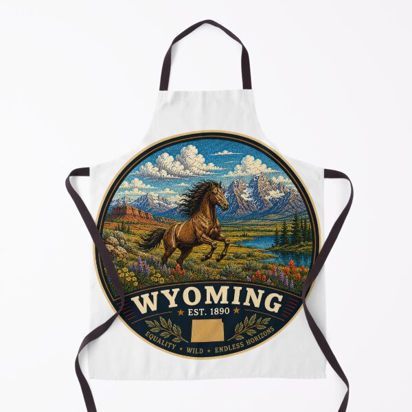 Item preview, Wyoming Retro State Badge – Vintage Travel Graphic designed and sold by Mac Sketches.