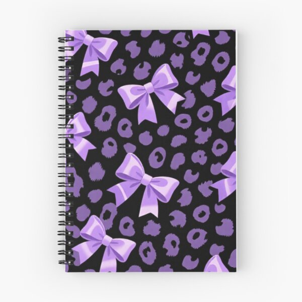 Item preview, Midnight Leopard & Lavender Bows | Luxury Fashion Pattern designed and sold by PrincessJStudio.