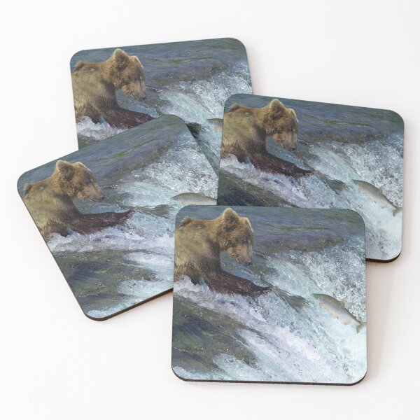 Item preview, Kodiak Brown Bear Fishing for Salmon- Alaska designed and sold by AlaskaExtreme.