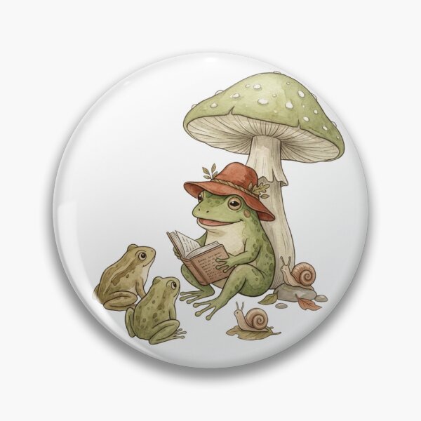 Item preview, Frog Reading Story to Friends Cottagecore designed and sold by raedattia.