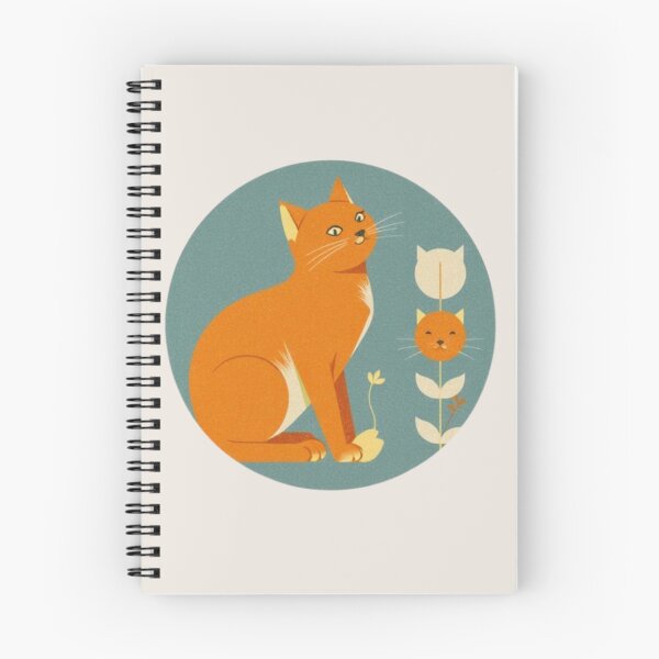 Item preview, Orange Cat and Flower Friend designed and sold by mellow-koko.