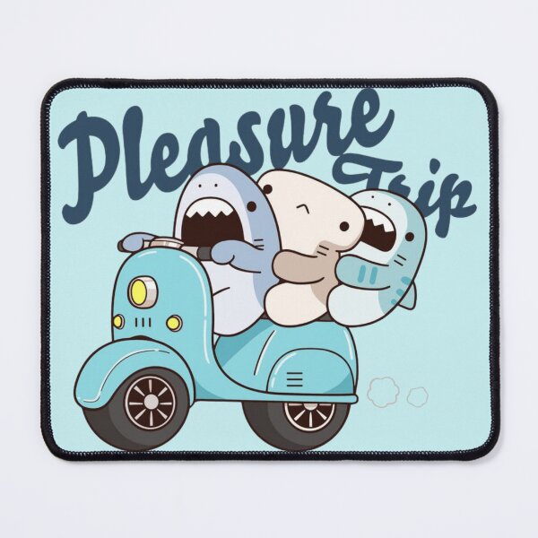 Item preview, Pleasure Ride Cute Sharks on Scooter T-Shirt | Funny Kawaii Shark Cartoon Design designed and sold by RajDeals.