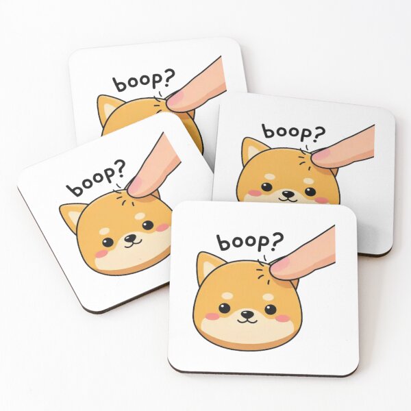 Item preview, Kawaii Shiba Nose Boop – Sweet Cute Dog Cartoon Illustration for Pet Lovers designed and sold by Charonde.