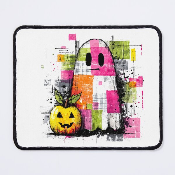 Item preview, Colorful Grunge Halloween Ghost with Pumpkin designed and sold by colorful-white.