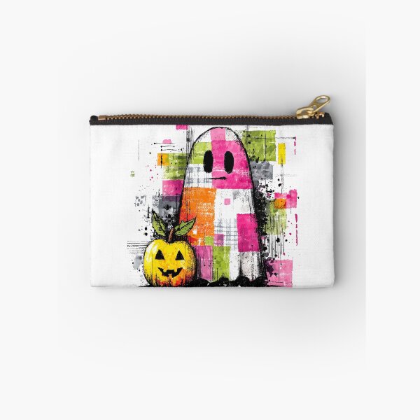 Item preview, Colorful Grunge Halloween Ghost with Pumpkin designed and sold by colorful-white.