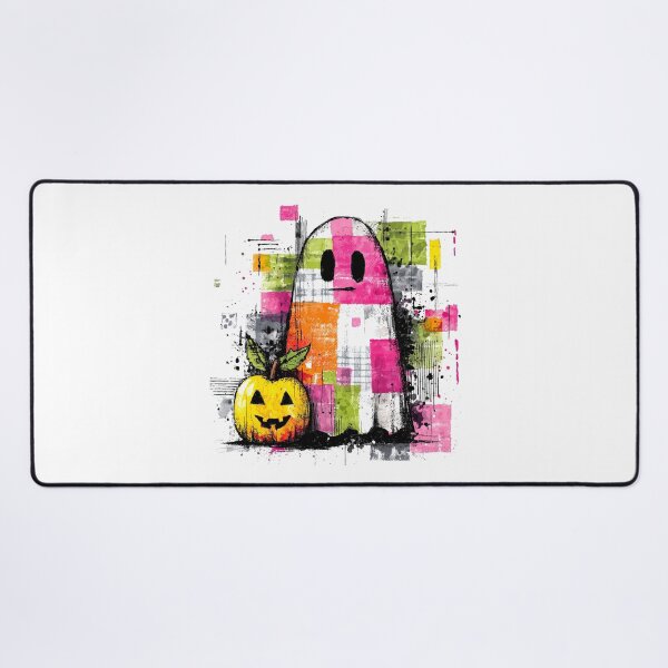 Item preview, Colorful Grunge Halloween Ghost with Pumpkin designed and sold by colorful-white.