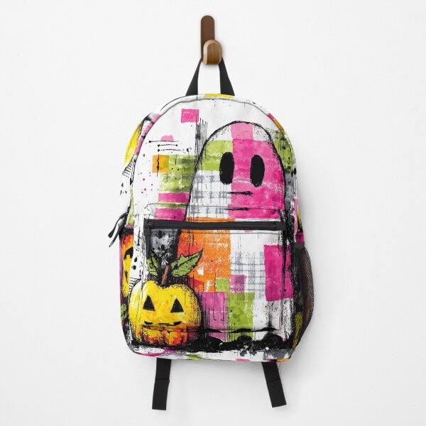 Item preview, Colorful Grunge Halloween Ghost with Pumpkin designed and sold by colorful-white.