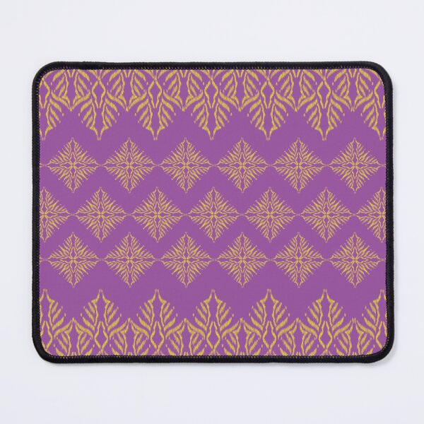 Item preview, Seamless Gold Ikat Ornamental Pattern on Purple Background designed and sold by ChaReePat.
