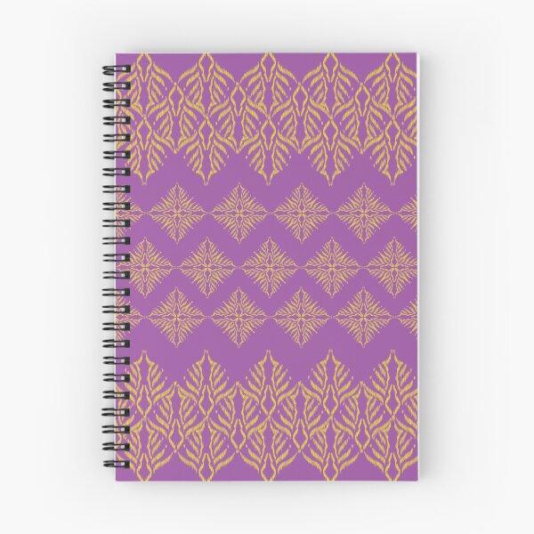 Item preview, Seamless Gold Ikat Ornamental Pattern on Purple Background designed and sold by ChaReePat.