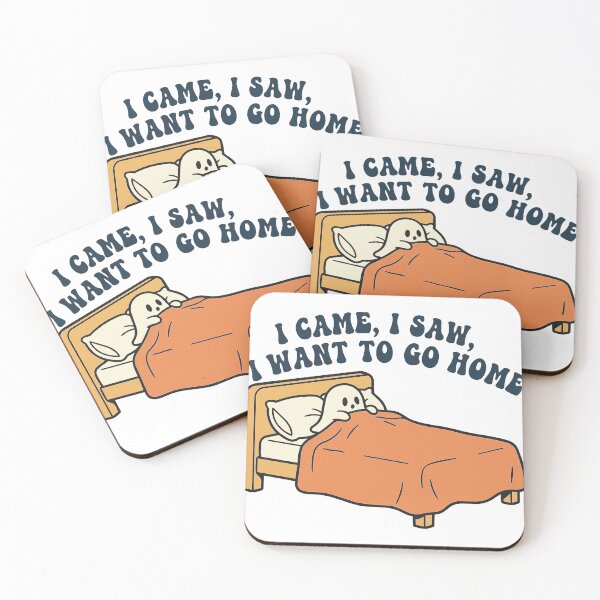 Item preview, "I Came I Saw I Want To Go Home" Funny Introvert Ghost - Cozy Spooky Meme - Homebody Halloween Art designed and sold by BestChoiceService.