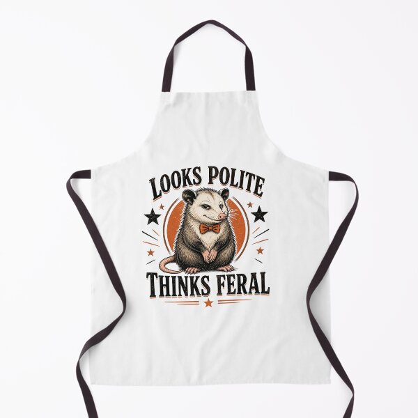 Item preview, Looks Polite Thinks Feral – Funny Opossum Design designed and sold by Inky Accessories.