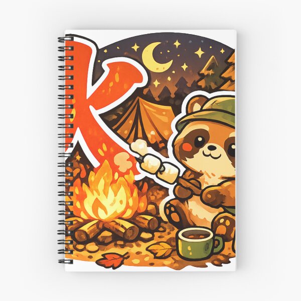 Item preview, Fire Kanji Tanuki Campfire Marshmallow Sticker | Cute Japanese Camping Kawaii Design designed and sold by kawaii animal store (in Japan).