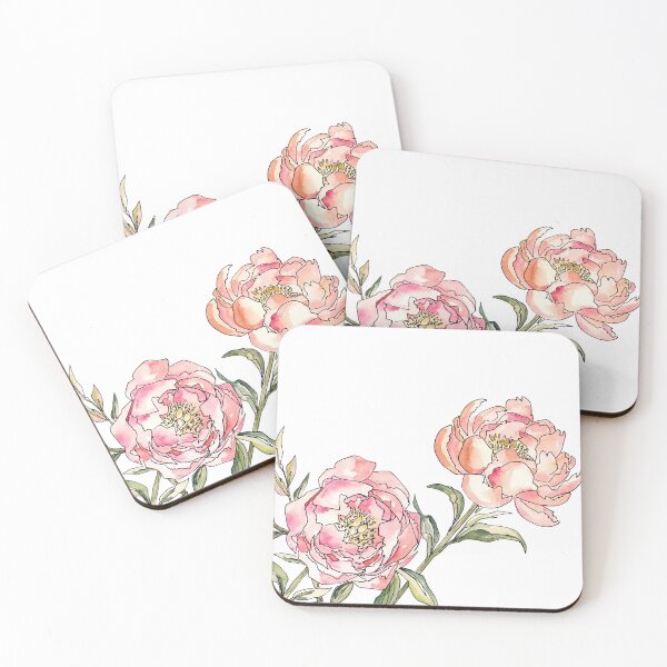 Item preview, Pink Watercolor Peonies designed and sold by lovinglylindsey.