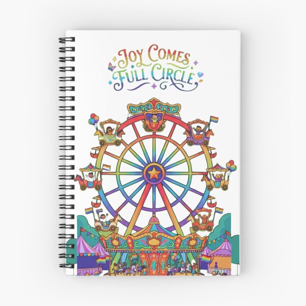 Item preview, Joy Comes Full Circle - Rainbow Pride Carnival Illustration designed and sold by DesignsCreative.