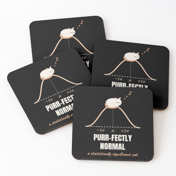 Item preview, Purrfectly Normal Cat Statistics Pun designed and sold by The Cozy Design Studio.