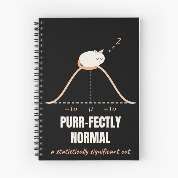 Item preview, Purrfectly Normal Cat Statistics Pun designed and sold by The Cozy Design Studio.