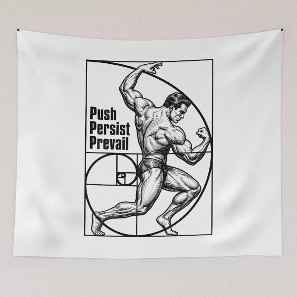 Item preview, Bodybuilder Gym Geometry Fibonacci Spiral Bodybuilding designed and sold by GrandeDuc.