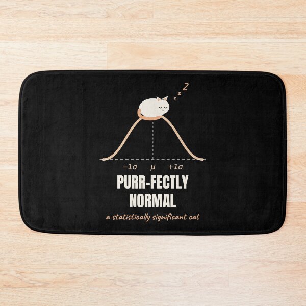 Item preview, Purrfectly Normal Cat Statistics Pun designed and sold by The Cozy Design Studio.