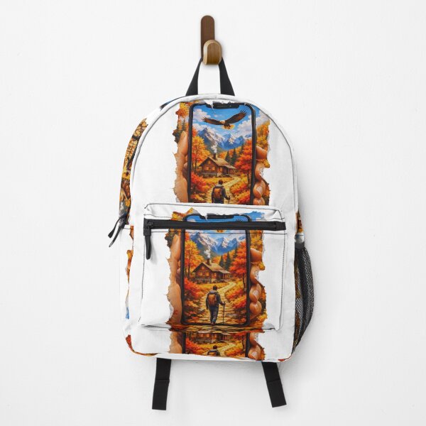 Item preview, Autumn Hiking Scene through Smartphone Screen with Torn Edge Effect designed and sold by GabeMountainArt.