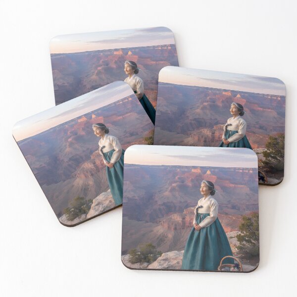Item preview, Canyon Whisper: A Hanbok's Contemplation at the Grand Canyon designed and sold by SOOstudio73.