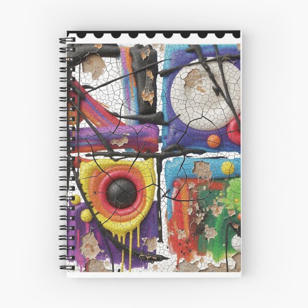 Item preview, playful disorder C cracked peeling colorful weathered geometric abstract design designed and sold by SmashingDeals.