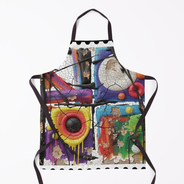 Item preview, playful disorder C cracked peeling colorful weathered geometric abstract design designed and sold by SmashingDeals.