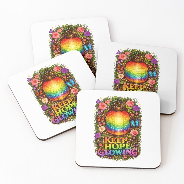 Item preview, Keep Hope Glowing - Rainbow Pride Lantern Illustration designed and sold by DesignsCreative.