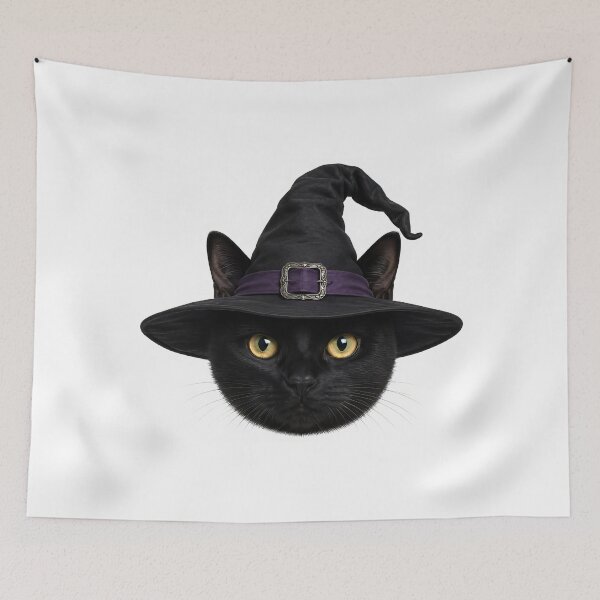 Item preview, Black cat with a hat designed and sold by karlosss.