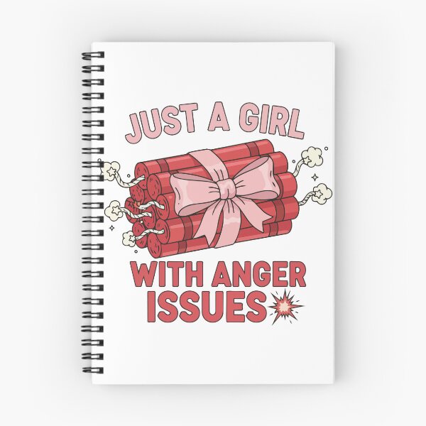 Item preview, "Just A Girl With Anger Issues" Coquette Dynamite Graphic - Feminine Rage Art - Ironic Girly Meme designed and sold by BestChoiceService.