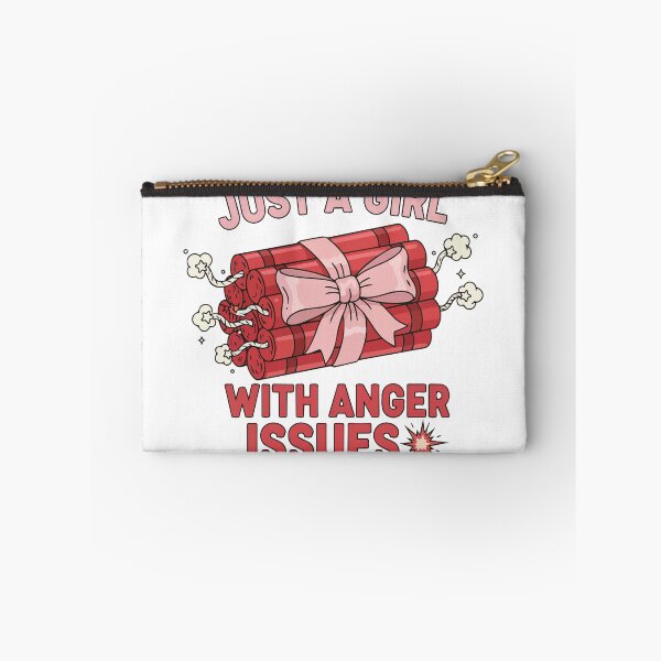Item preview, "Just A Girl With Anger Issues" Coquette Dynamite Graphic - Feminine Rage Art - Ironic Girly Meme designed and sold by BestChoiceService.